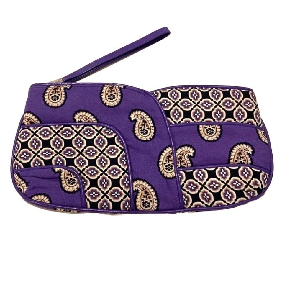 NWOT Vera Bradley Patchwork Collection Jazzy Clutch Simply Violet